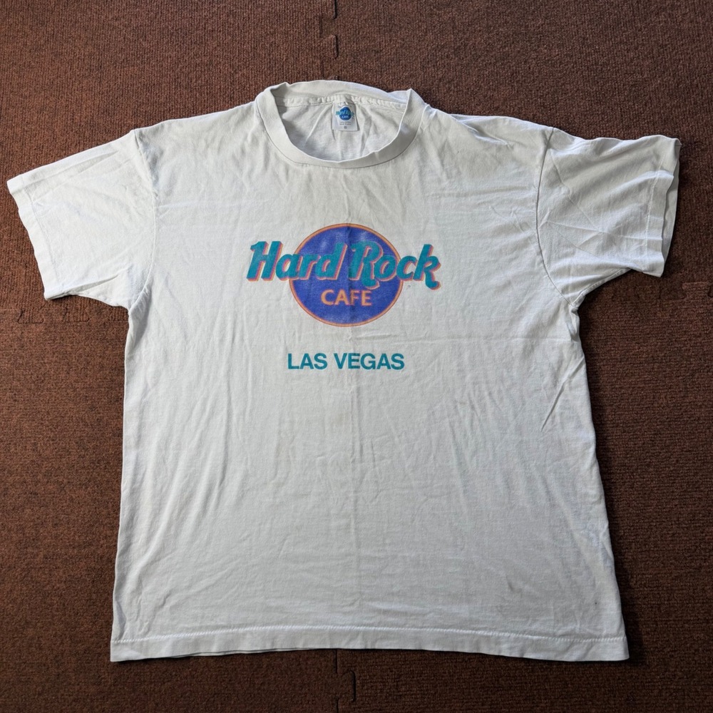 Vintage Hard Rock Cafe Las Vegas T Shirt Mens XL White Single Stitch Made in USA